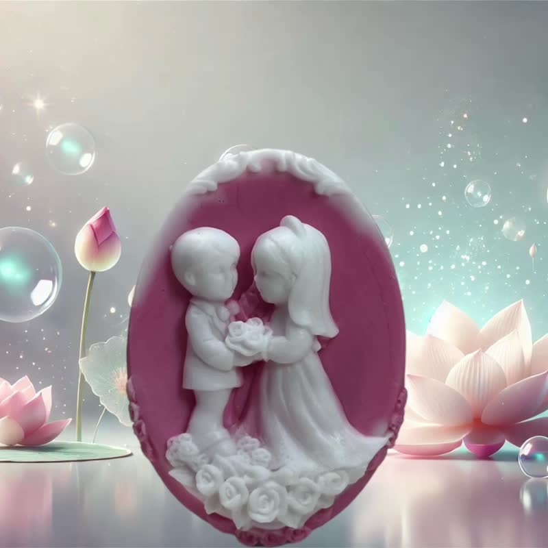 婚禮精油香氛皂(西洋禮) 婚禮進行曲中的香氛盛宴 精美手工雕刻 - 肥皂/手工皂 - 其他材質 多色