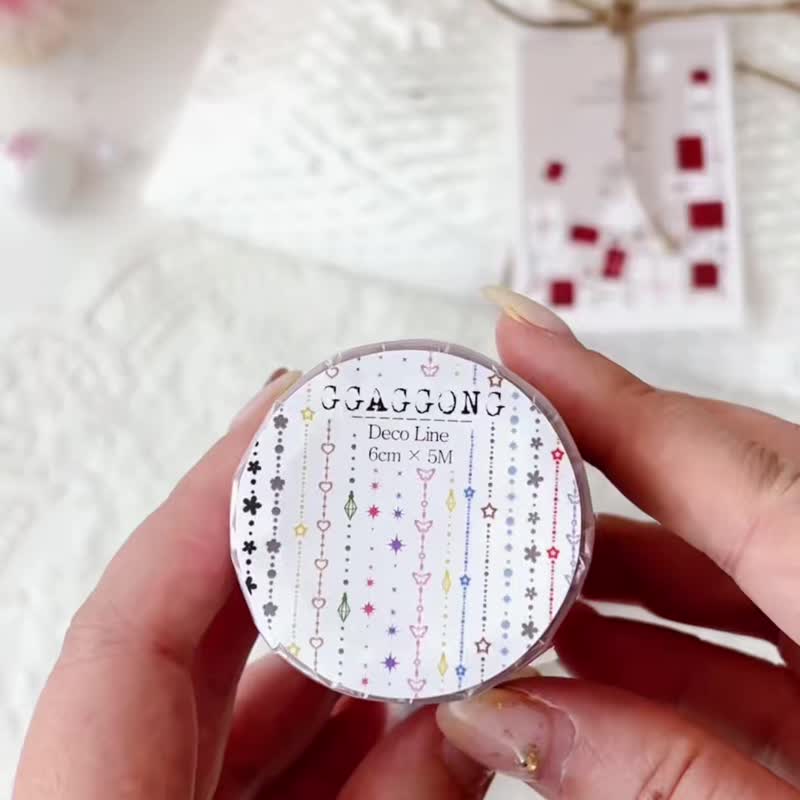 Deco Line PET Tape - Kiss Cut - 紙膠帶/和紙/PET - 其他材質 