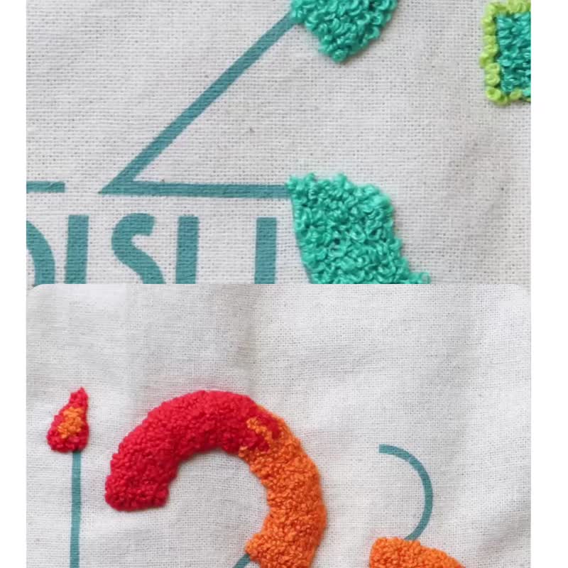 刺繍エコバッグ - 手提包/手提袋 - 繡線 粉紅色