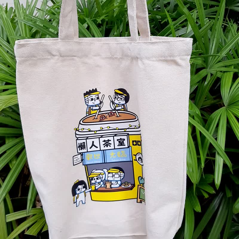 Malaysia Kopitiam Tote Bag - กระเป๋าถือ - ผ้าฝ้าย/ผ้าลินิน 