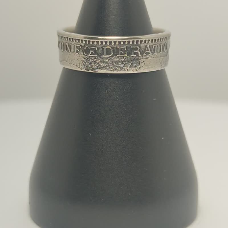 Coin Ring Switzerland, Switzerland Rappen Ring, Switzerland Woman Ring - 戒指 - 其他金屬 