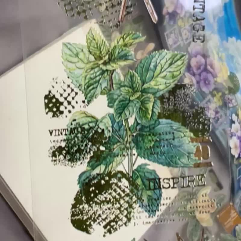 00080薄荷清韻Mint Elegance - 紙膠帶/和紙/PET - 塑膠 多色