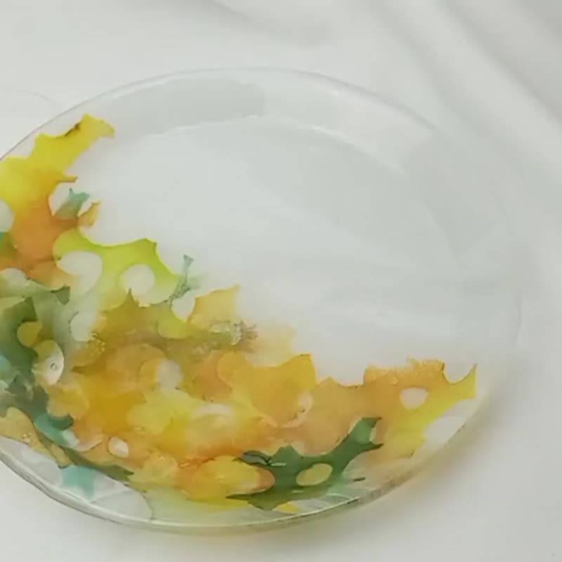 ブルーミング（皿・飾り共）_直径24cm - 皿・プレート - ガラス 多色