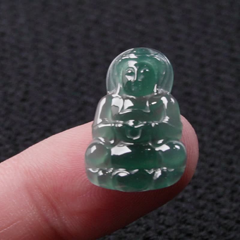 翡翠 観音菩薩 ネックレス アイスブルー翡翠観音菩薩ネックレス |天然A級翡翠 |贈り物