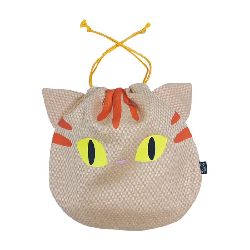 Cat string bag: Cat pattern drawstring bag - Drawstring Bags - Polyester Multicolor