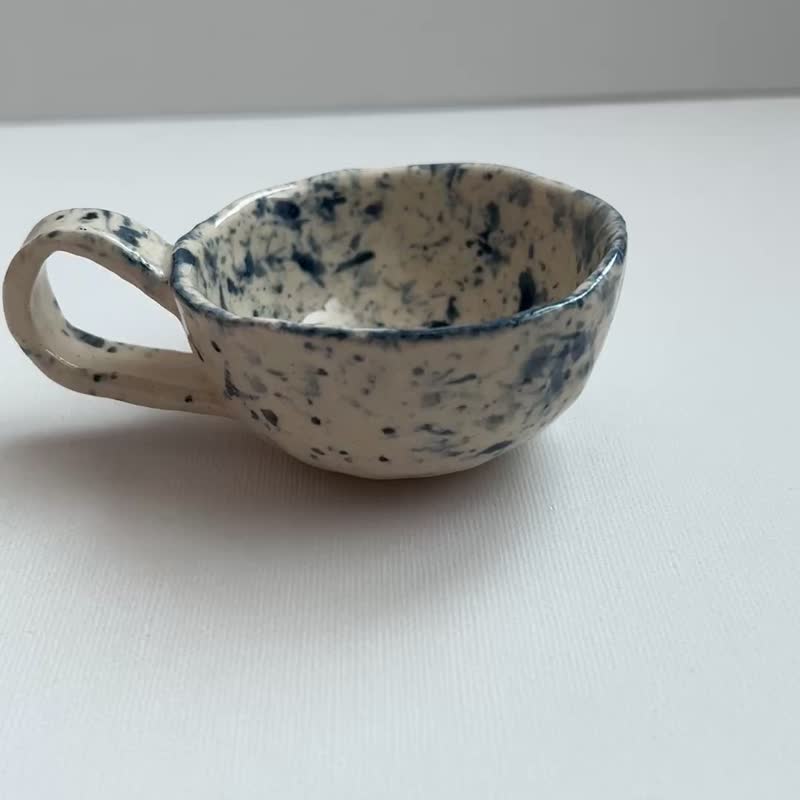 青花絮之2  咖啡杯60ml  9.8 x7.3x H3.9cm - 咖啡杯/馬克杯 - 陶 