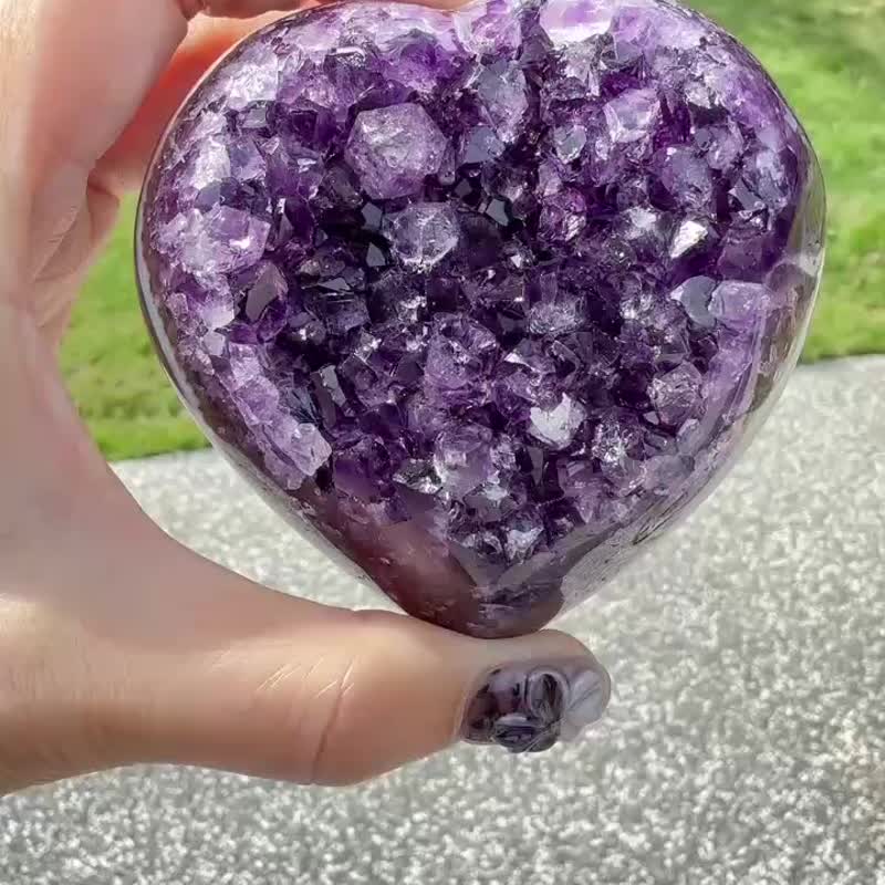 心願能量愛心系列2/帝王紫紫水晶愛心 — 貴人 / 智慧 / 靜心 - 其他 - 水晶 