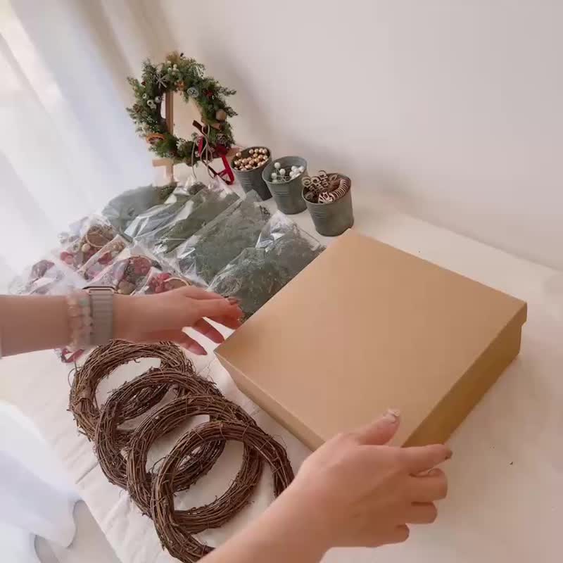 DIY Kit - Christmas Wreath. Christmas Wreath - ช่อดอกไม้แห้ง - พืช/ดอกไม้ 