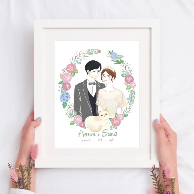 客製化 似顏繪 插圖 結婚禮物  電子檔 - 電子似顏繪/繪畫/插畫 - 其他材質 