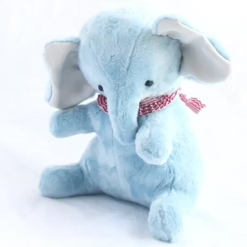 (Video attached to the material package) Novices OK! Sitting Elephant Sewing Material Package DIY Muppet Material Package - Knitting, Embroidery, Felted Wool & Sewing - Other Materials Blue