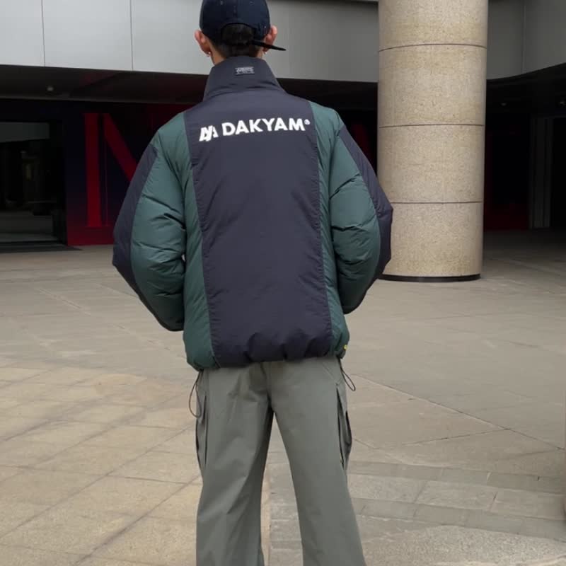 DAKYAM 索羅娜植物絨拼接立領空氣夾克外套 - 男夾克/外套 - 聚酯纖維 