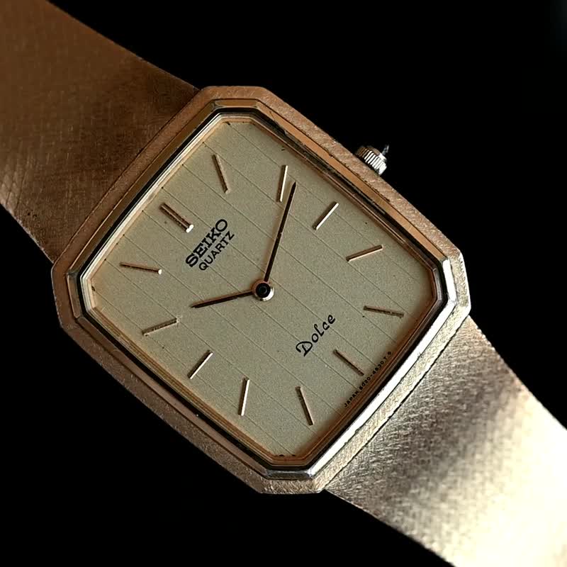 SEIKO DOLCE 男性用腕時計 クォーツ 29mm タンクシェイプ SGP Gold-Filled Case 手錶 古董錶 日本直送 - 男錶/中性錶 - 不鏽鋼 金色
