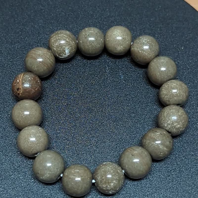 【運好氣】 龍宮舍利手鍊 穩重 穩定 避邪化煞 力量 保護 平衡 - 手鍊/手環 - 石頭 卡其色