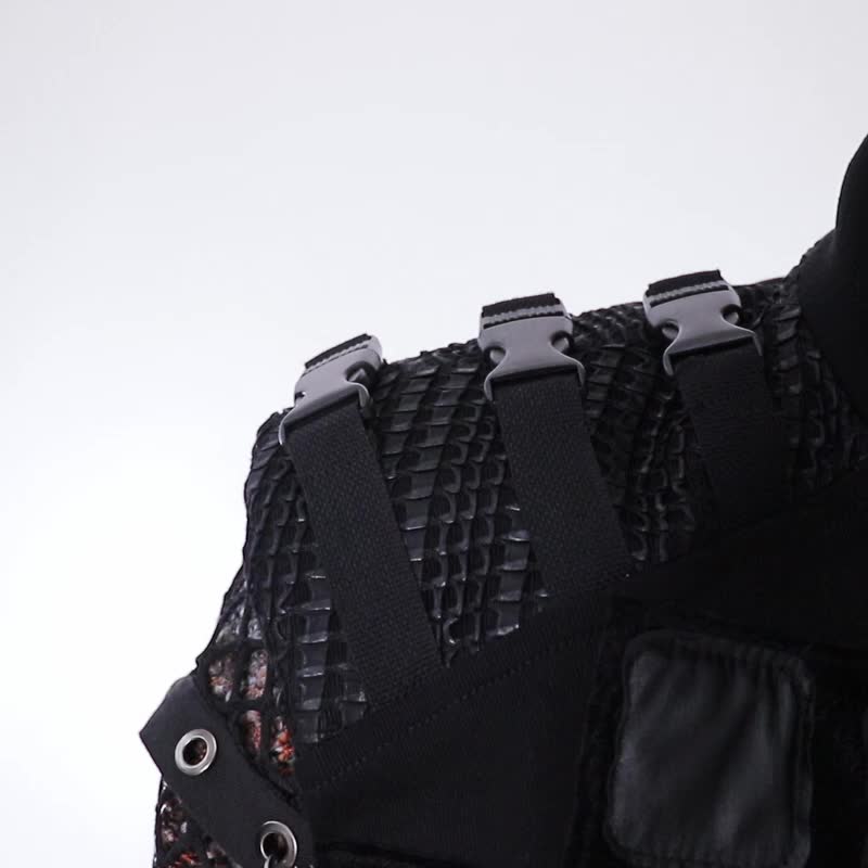 Cyberpunk Dystopian Bulletproof Fighter Vest - Men's Tank Tops & Vests - Other Materials Black