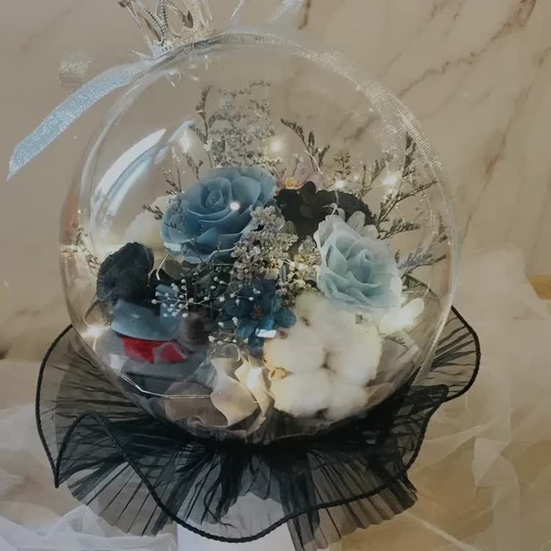 【可客製】BE MY QUEEN 波波球花束 永生乾燥花束 求婚 告白 生日 - 乾燥花/永生花 - 植物．花 
