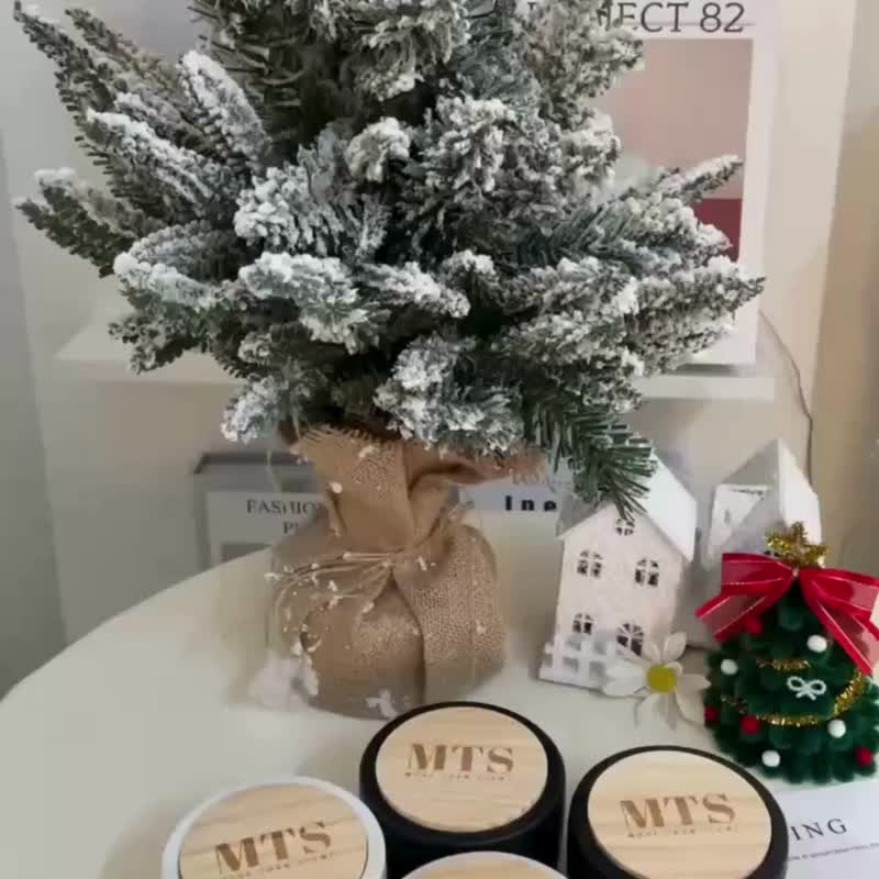 暮沐白茶 大豆香氛蠟燭 聖誕禮物 療癒舒壓助眠 融蠟燈 - 蠟燭/燭台 - 玻璃 白色