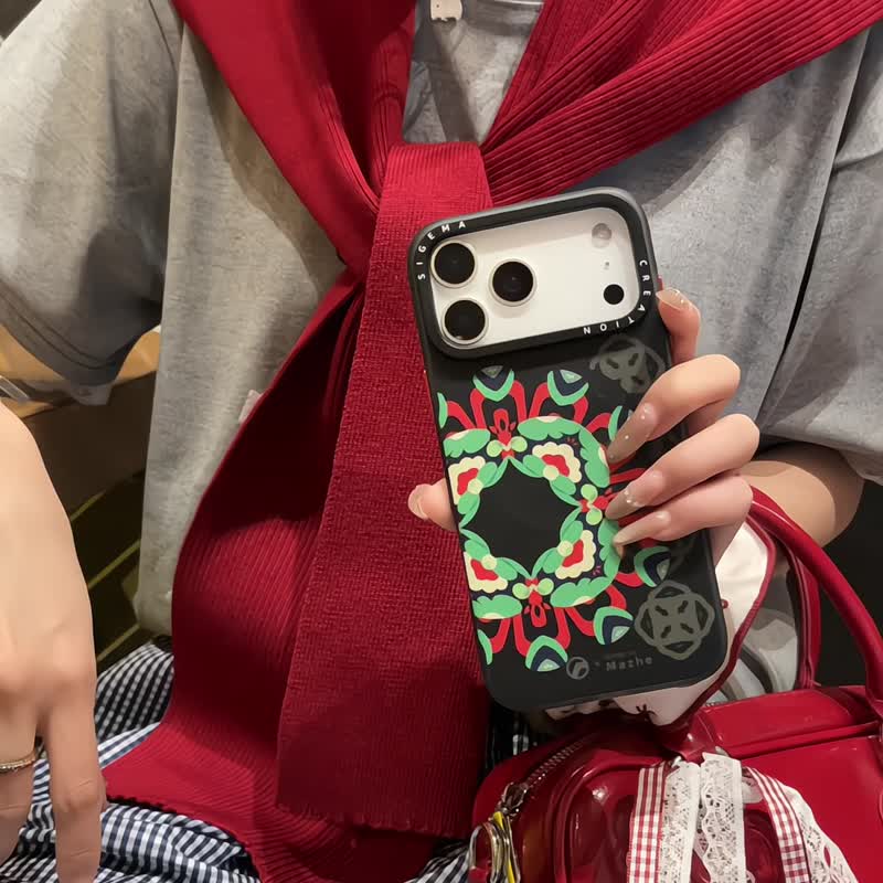 【隱藏式磁吸】Mazhe鋁合金按鍵全磨砂防摔防刮iPhone17p-17pm - 手機殼/手機套 - 塑膠 多色