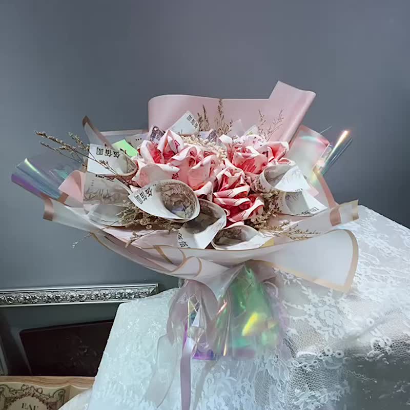 ロマンチックな紙幣の花束 - ドライフラワー・ブーケ - 寄せ植え・花 