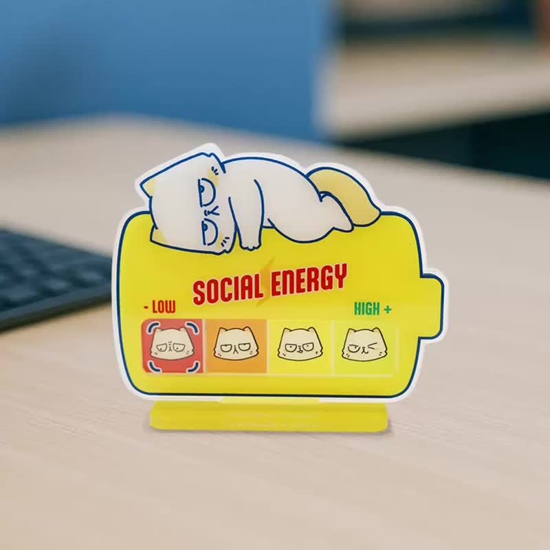 Social Energy 社交能量 扮工厭世貓心情轉變立牌 - 其他 - 壓克力 