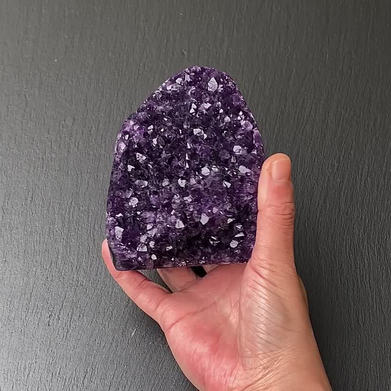 Promote wealth and bring good luck - natural raw mineral top grade imperial amethyst belt amethyst flower town amethyst fast shipping - Items for Display - Crystal Purple