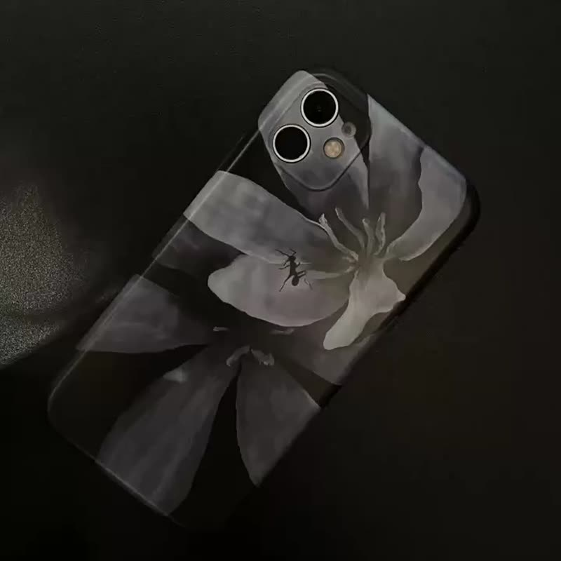 原創 插畫夏眠iphone全包手機殼 - 手機殼/手機套 - 矽膠 黑色