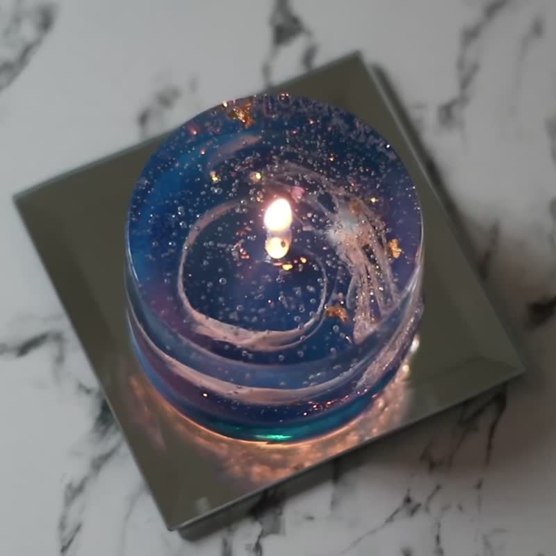 星屑ジェルcandle - 香氛蠟燭/燭台 - 其他材質 藍色