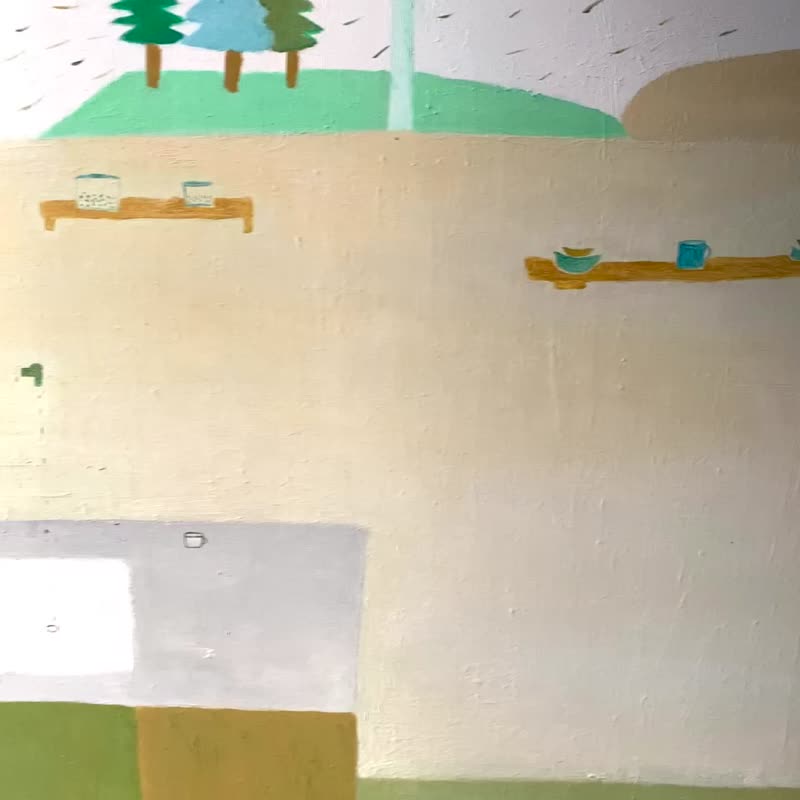 油絵(窓外) 油絵 - 窓の外の風景 - ショップ days-of-painting ポスター・絵