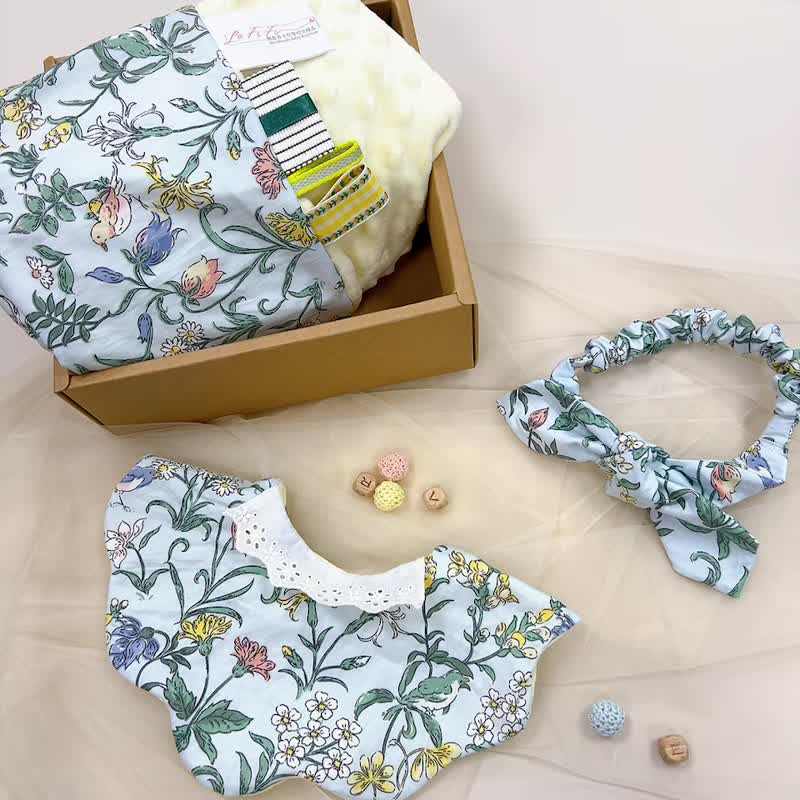 Baby Full-Month Shower Gift Box-Bluesy Floral - ของขวัญวันครบรอบ - ผ้าฝ้าย/ผ้าลินิน หลากหลายสี