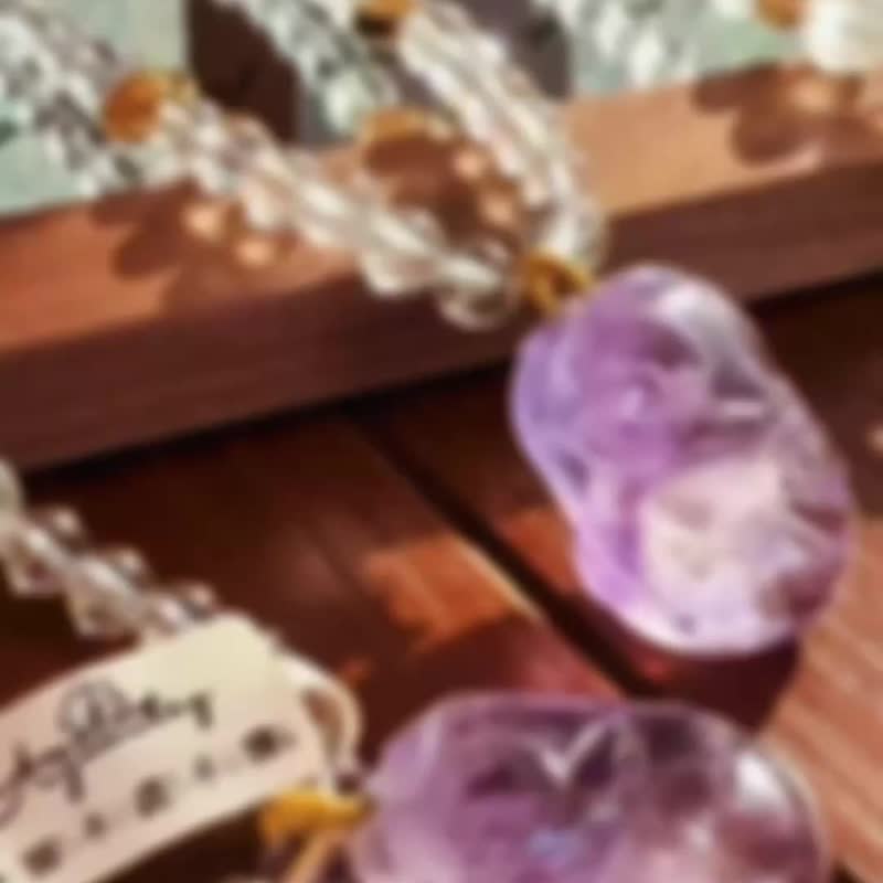 紫水晶九尾狐仙項鍊斬爛桃花丨彌雅原創設計 - 項鍊 - 水晶 紫色