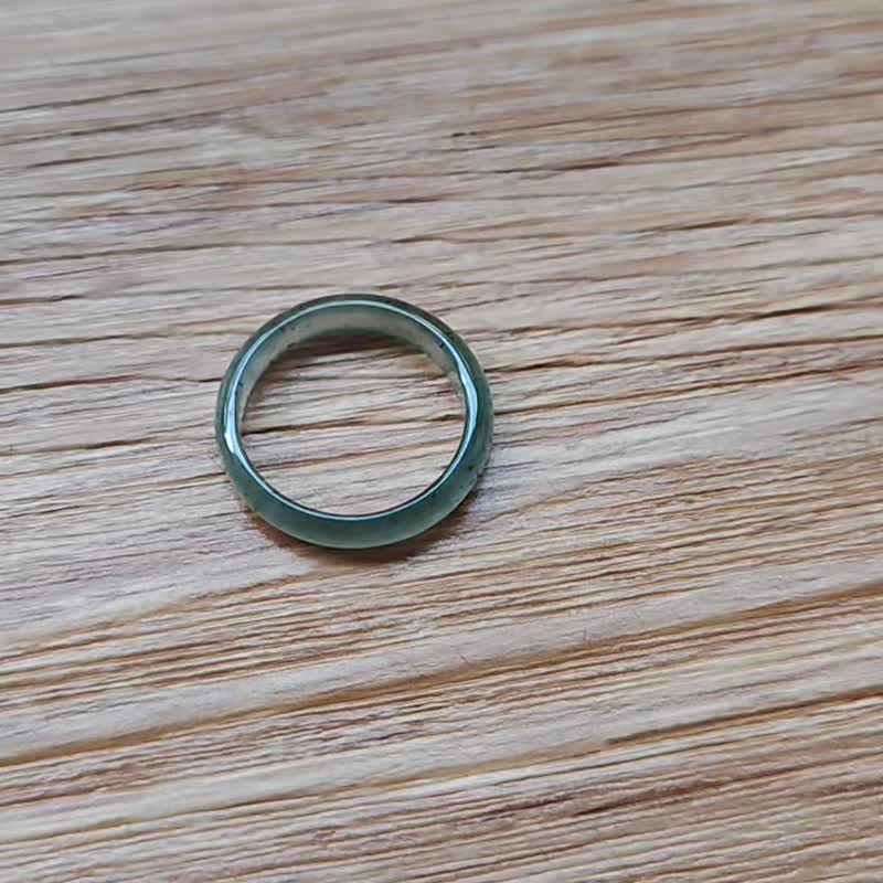 Cui Cui | Natural Guatemalan Jadeite High Ice-Green Floating Flower Ring (Size 12) - Style B - แหวนทั่วไป - หยก หลากหลายสี