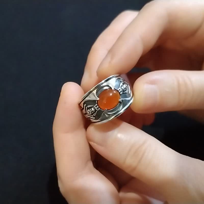 Nazgul ring Mortal King ring Ring of power of man. Ring of Lords. Tolkein. - 戒指 - 純銀 銀色