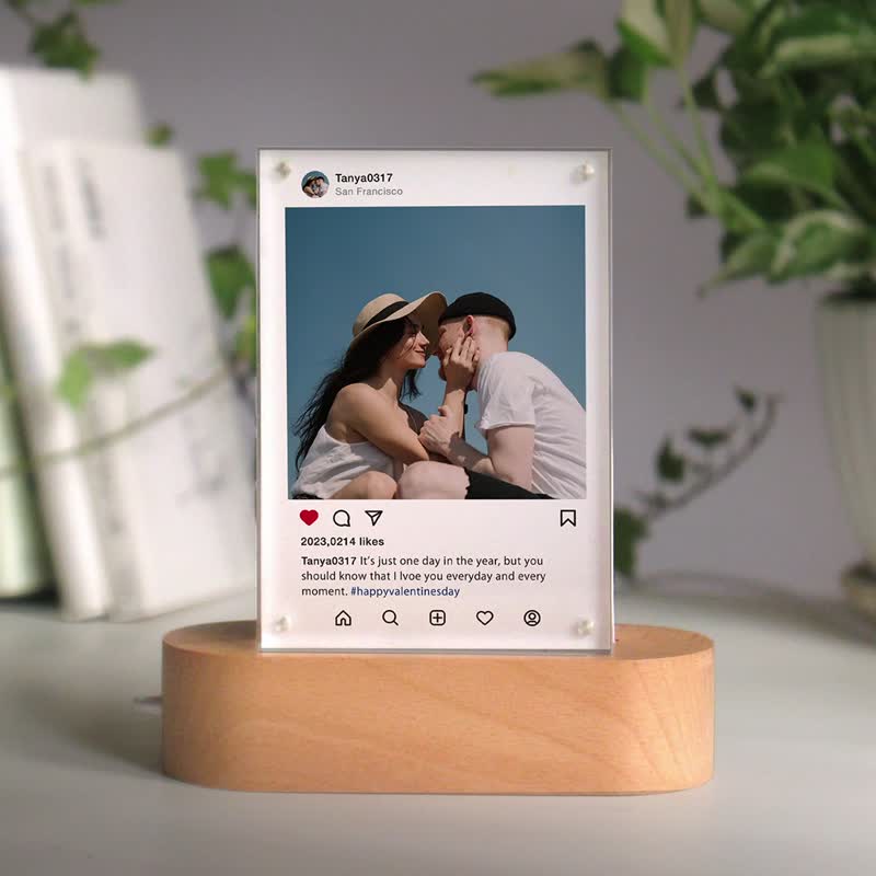 客制化禮物 IG小夜燈 自訂照片文字週年紀念 交往紀念 情人節禮物 - 燈具/燈飾 - 壓克力 