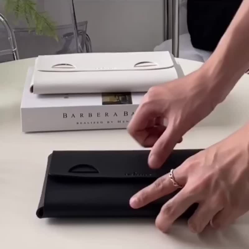 Tissue case PU Leather Box minimal Cover, (Black) - กล่องทิชชู่ - หนังเทียม สีดำ