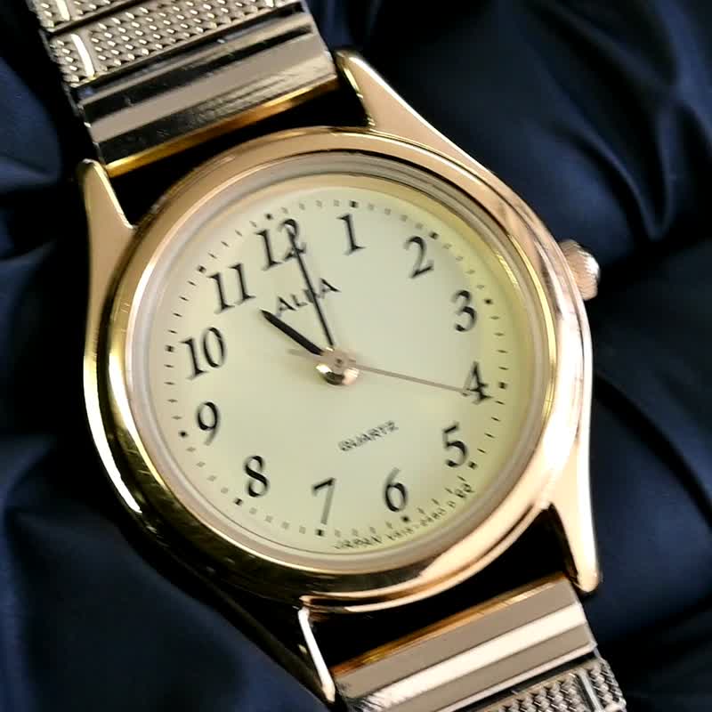 送料無料 SEIKO ALBA 女性用腕時計 クォーツ 24mm Gold Ref.V515-6481 古董錶 復古手錶 日本直送 - 女錶 - 不鏽鋼 金色