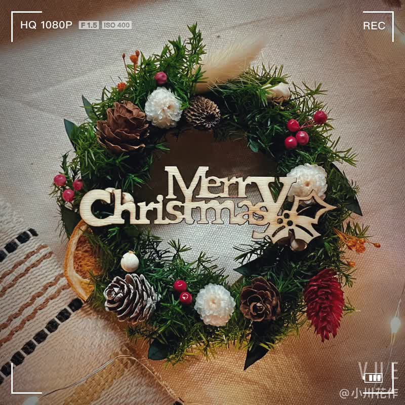 [DIY Material Pack] Beautiful Christmas Small Wreath 10cm Exchange Gift Christmas Gift - Plants & Floral Arrangement - Plants & Flowers 