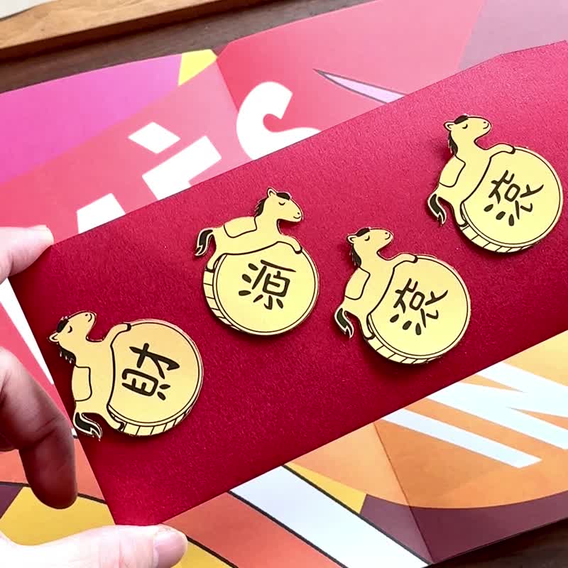 馬年財源滾滾_ 手工紅包袋 馬年動紅包 -1入/組 - 紅包袋/春聯 - 紙 紅色