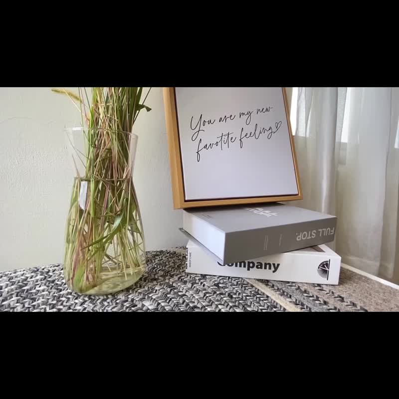 此時此刻我最愛你 - 簡約風手繪字母掛畫/情人節禮物/週年紀念 - 海報/掛畫/掛布 - 棉．麻 多色