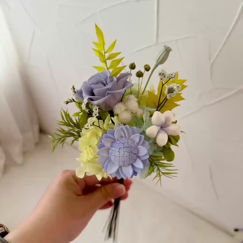 樺坊/波波球花束/壓克力波波球/永生花花束/向日葵/畢業禮物 - 乾燥花/永生花 - 植物．花 