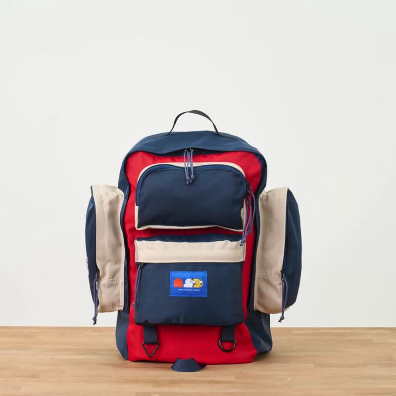 Enjoy Backpack Vol.1 / NAVY BLUE - 背包/後背包/書包 - 尼龍 紅色