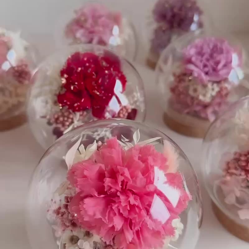 I Mother's Day Gift BoxI Immortal Carnation Glass Ball Immortal Flower Immortal Flower Glass Cup Mother's Day - Dried Flowers & Bouquets - Plants & Flowers 