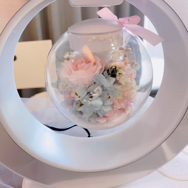 Japanese Preserved Flower/Gentle French Sweetheart/Three Types of Floating Lanterns x Bluetooth Speaker x Wireless Charging - Lighting - Plants & Flowers Multicolor