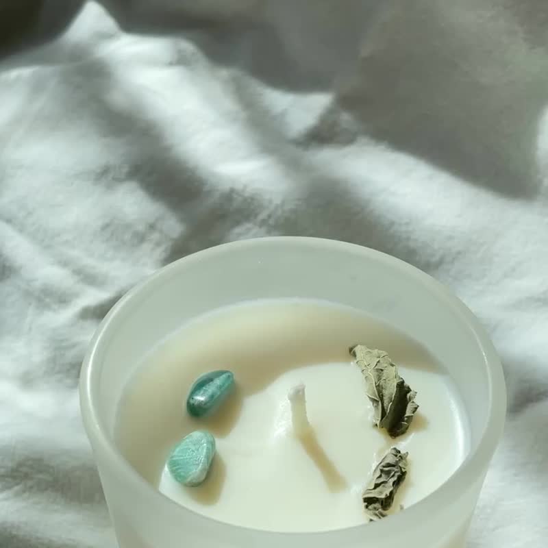 Wind Spirit/Throat Chakra Candle/Healing Candle/Energy Candle - Fragrances - Wax Blue