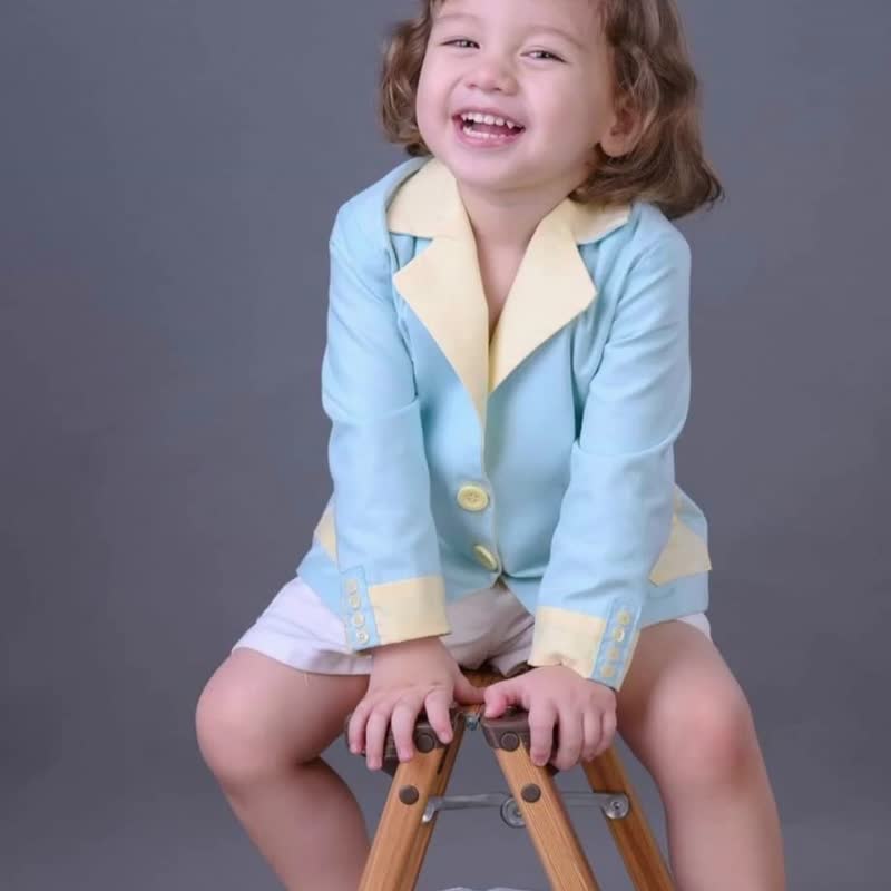 A specially designed suit that can be worn on both sides and can be worn by both - Kids' Dresses - Cotton & Hemp Green