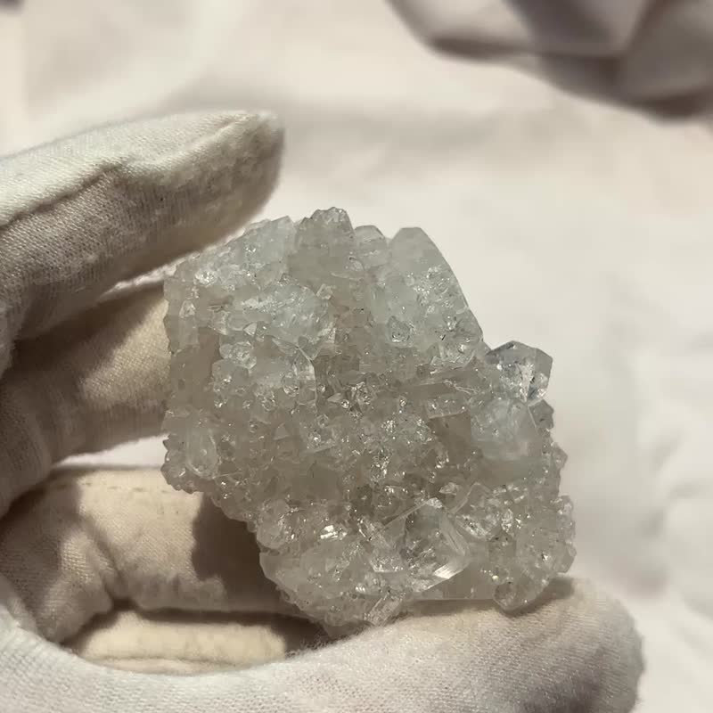 鑽石魚眼石 水晶礦標 水晶簇 天然水晶 擺設 水晶原礦 原石 cryst - 擺飾/家飾品 - 水晶 透明