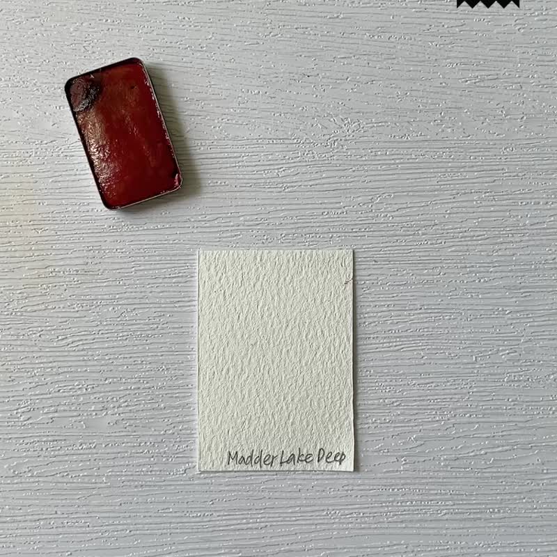 Madder Lake Deep NR9 - Handmade Honey Based Watercolor Half Pan 2ml L'oeil - อื่นๆ - สี สีแดง