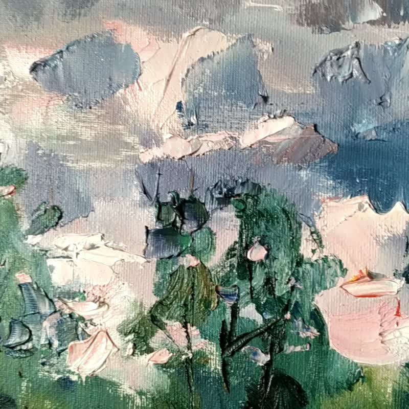 与自然绘画 Nature Painting Landscape 油畫原作 Artwork Clouds Original Art Impressionism - 海報/掛畫/掛布 - 其他材質 多色