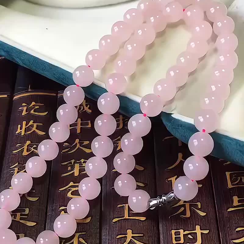 和田玉耦粉料 8公釐 項鏈 料子細膩 水潤透亮 上手效果高貴典雅 - 項鍊 - 水晶 