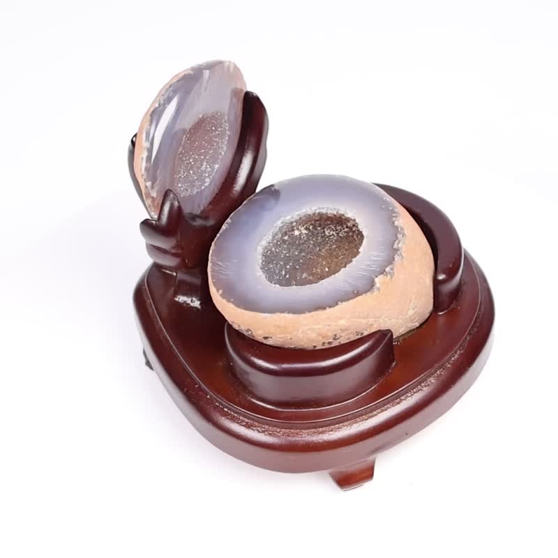 Agate cornucopia-original leather 990171 - ของวางตกแต่ง - คริสตัล หลากหลายสี