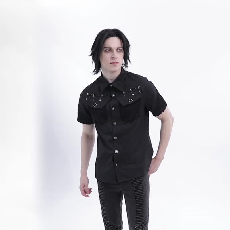 Fermor Guard Pin Amulet Shirt - Men's Shirts - Other Materials Black