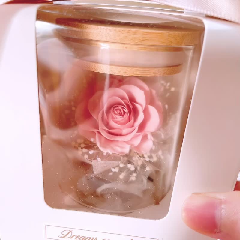 永生花玻璃罐-小 l 共5款 附贈白色提盒 可客製 乾燥花禮 - 乾燥花/永生花 - 植物．花 多色